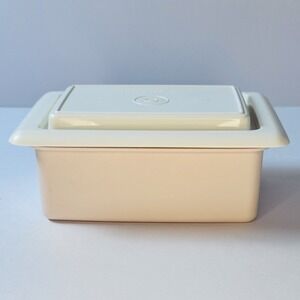 Tupperware‎ Food Saver Rectangle Blush W Cream Lid 780-5 & 781-6